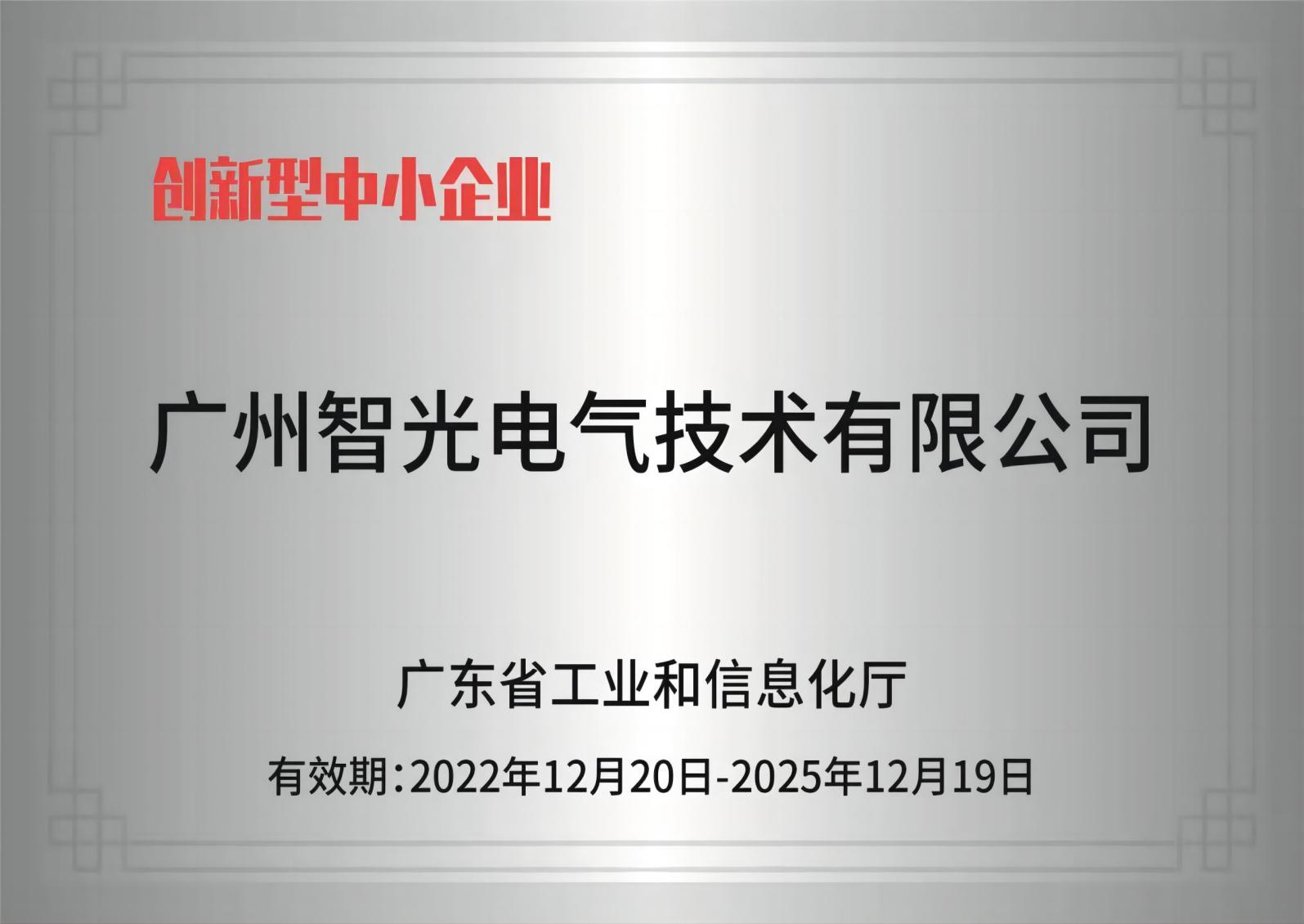 智光電氣技術(shù)——?jiǎng)?chuàng)新型中小企業(yè)